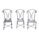 3 chaises de jardin en fer forgé