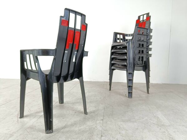 Chaises Boston par Pierre Paulin pour Henry Massonnet, 1988, Set de 6