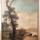 Large oil painting on canvas 2 m x 1.50 m - animated landscape - Charles Louis Verboeckhoven