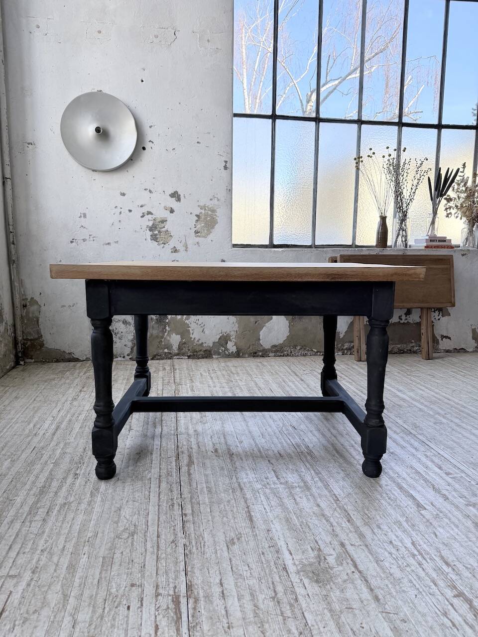 Table de ferme en chêne avec rallonges
