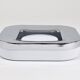 Square white ashtray Ico Parisi, chrome and melamine by Lamperti, Italy, 1970s.
