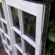 Oak window H96,8xL80,5cm old small tiles