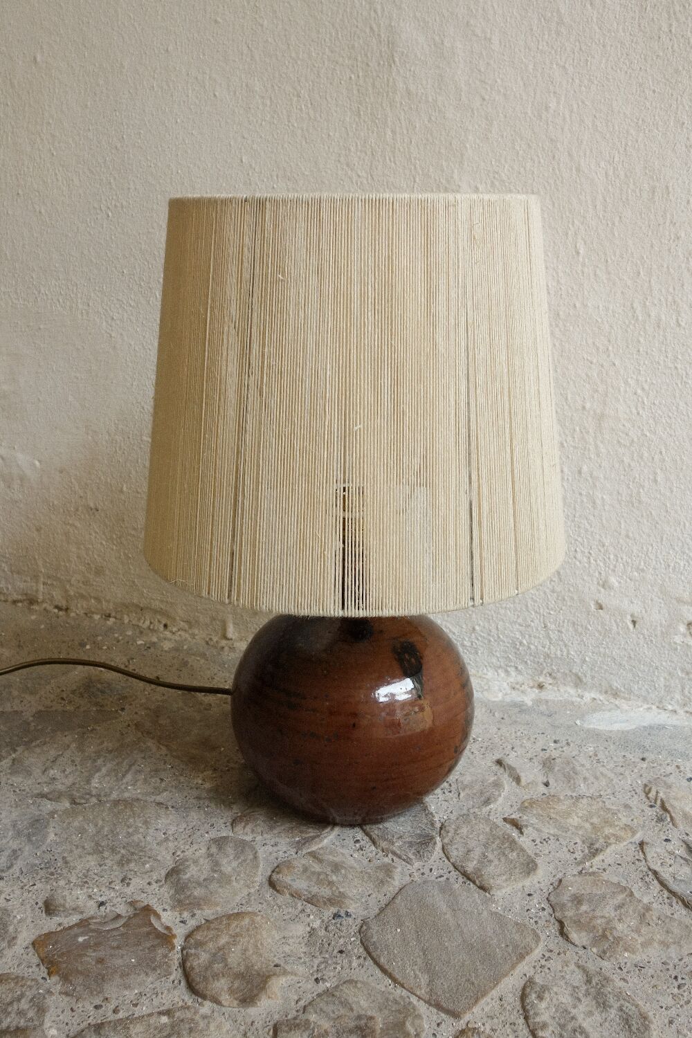 Glazed ceramic lamp base, 1960s