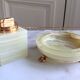 Ensemble cendrier et briquet de table en onyx 1960-70