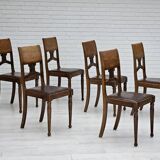 1930s, set of 6 scandinavian chairs, original good condition.