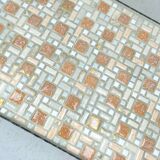 1960s side table mid century mosaic plant stand with wrought iron frame