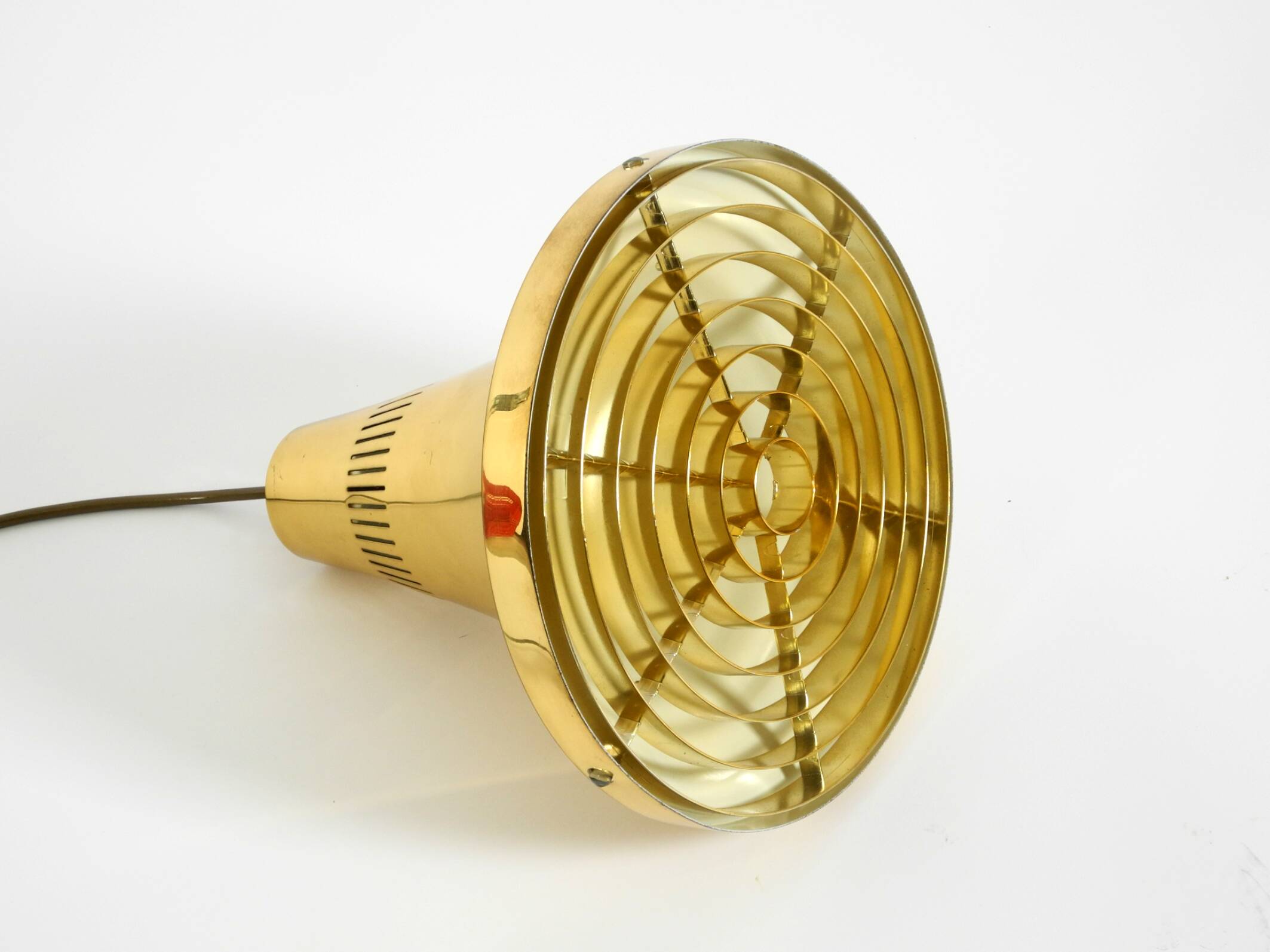 60s Hans-Agne Jakobsson brass pendant lamp Model T 598, by Markaryd Sweden
