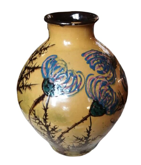 Vase Art déco Émile Simonod terre cuite vernissée