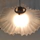 Pleated glass lampshade - mid 20th century