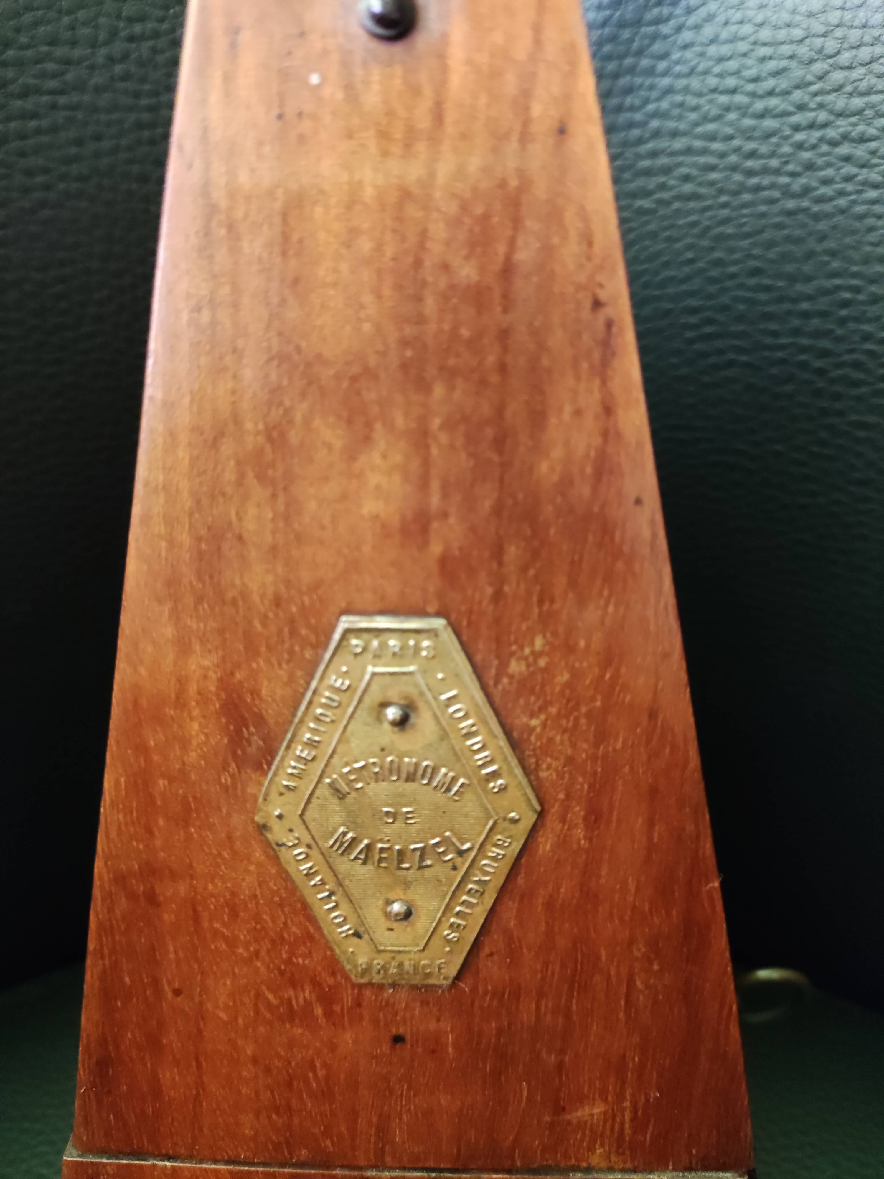Mahogany wood metronome