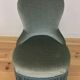 Fauteuil crapaud velours vert à franges