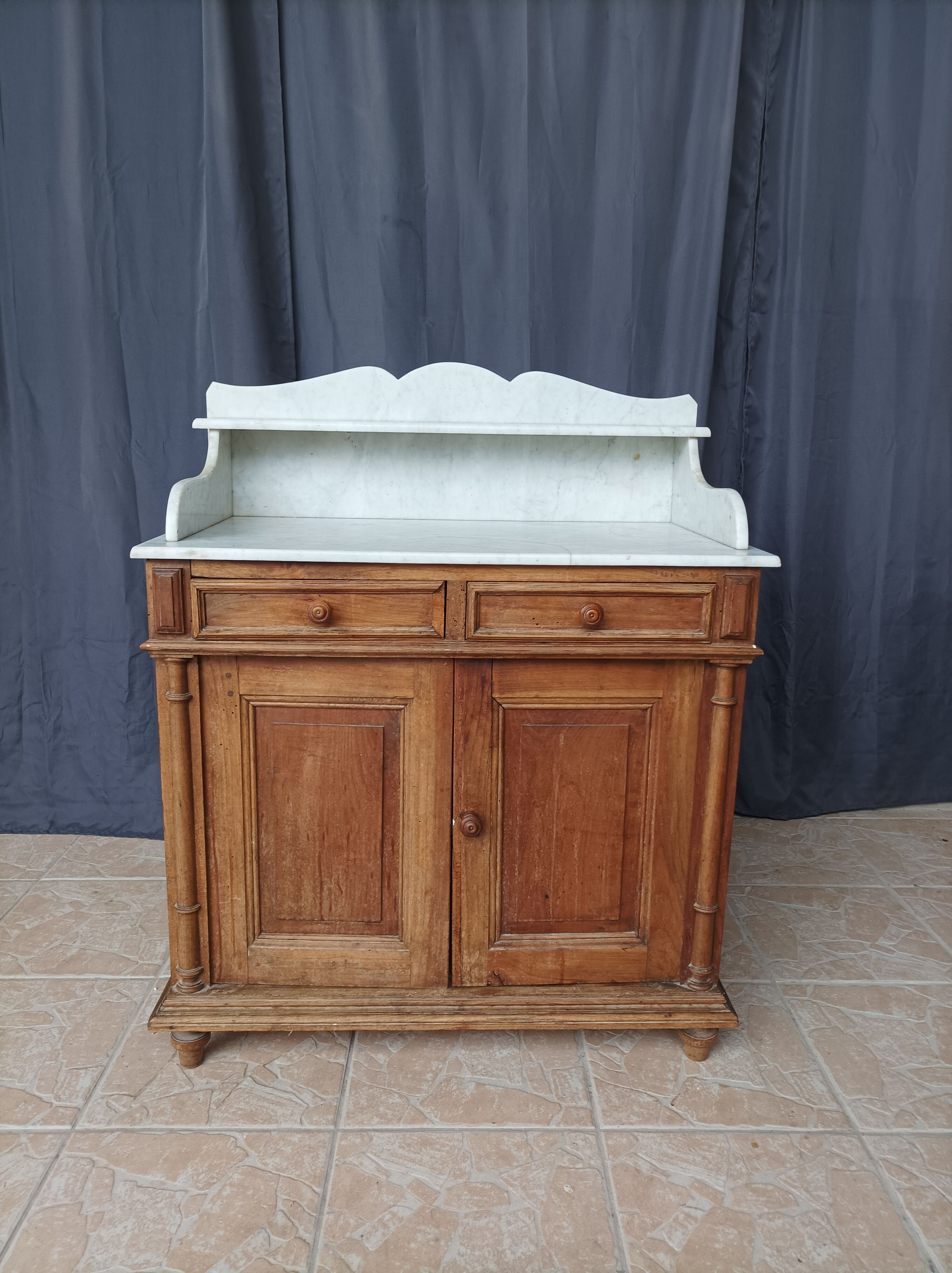 Vintage walnut vanity