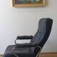 Scandinavian design leather armchair 70s