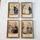 Lot de 4 tableaux avec gravures de mode originales de la fin du 19ème siècle