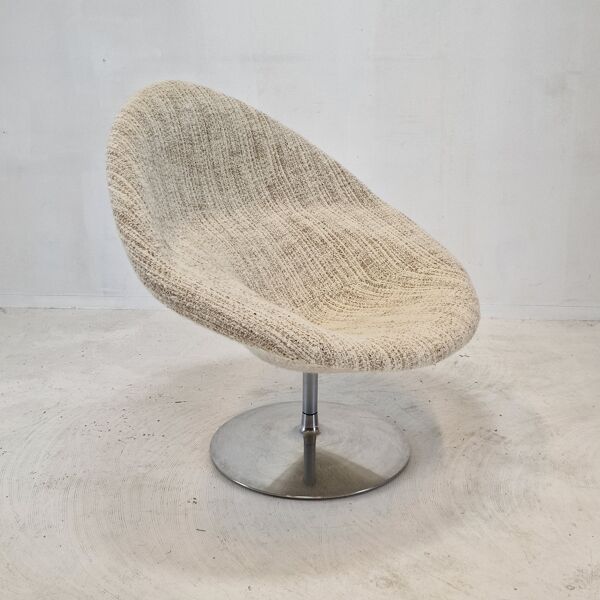 Fauteuil Big Globe avec pouf par Pierre Paulin pour Artifort, années 1970