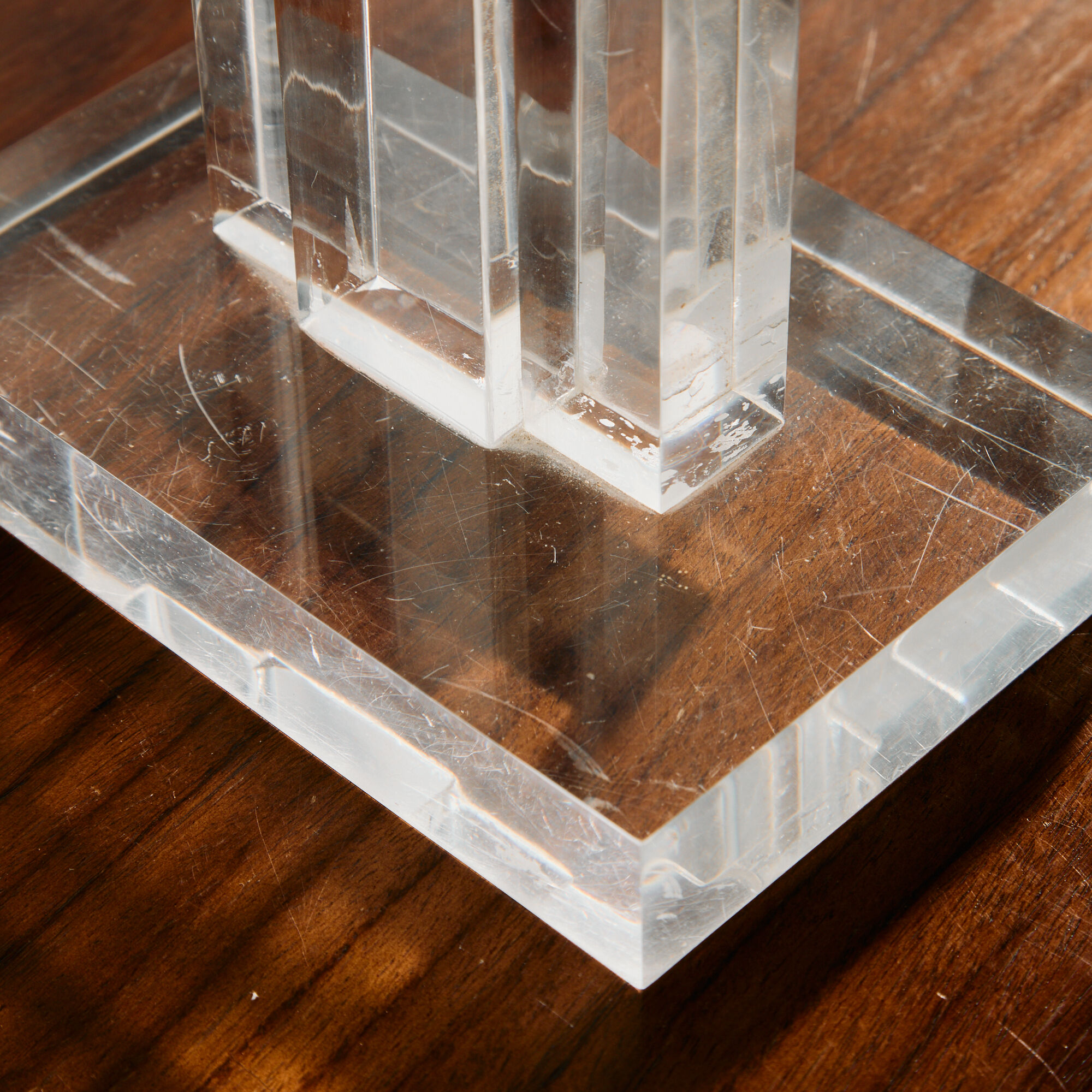 Lampe de table en plexiglas, lot de 2