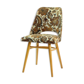 Vintage dining chair in bold flower pattern, 1960s