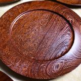 Solid Wengé cover plates by Hans Gustav Ehrenreich, Denmark. 1960s