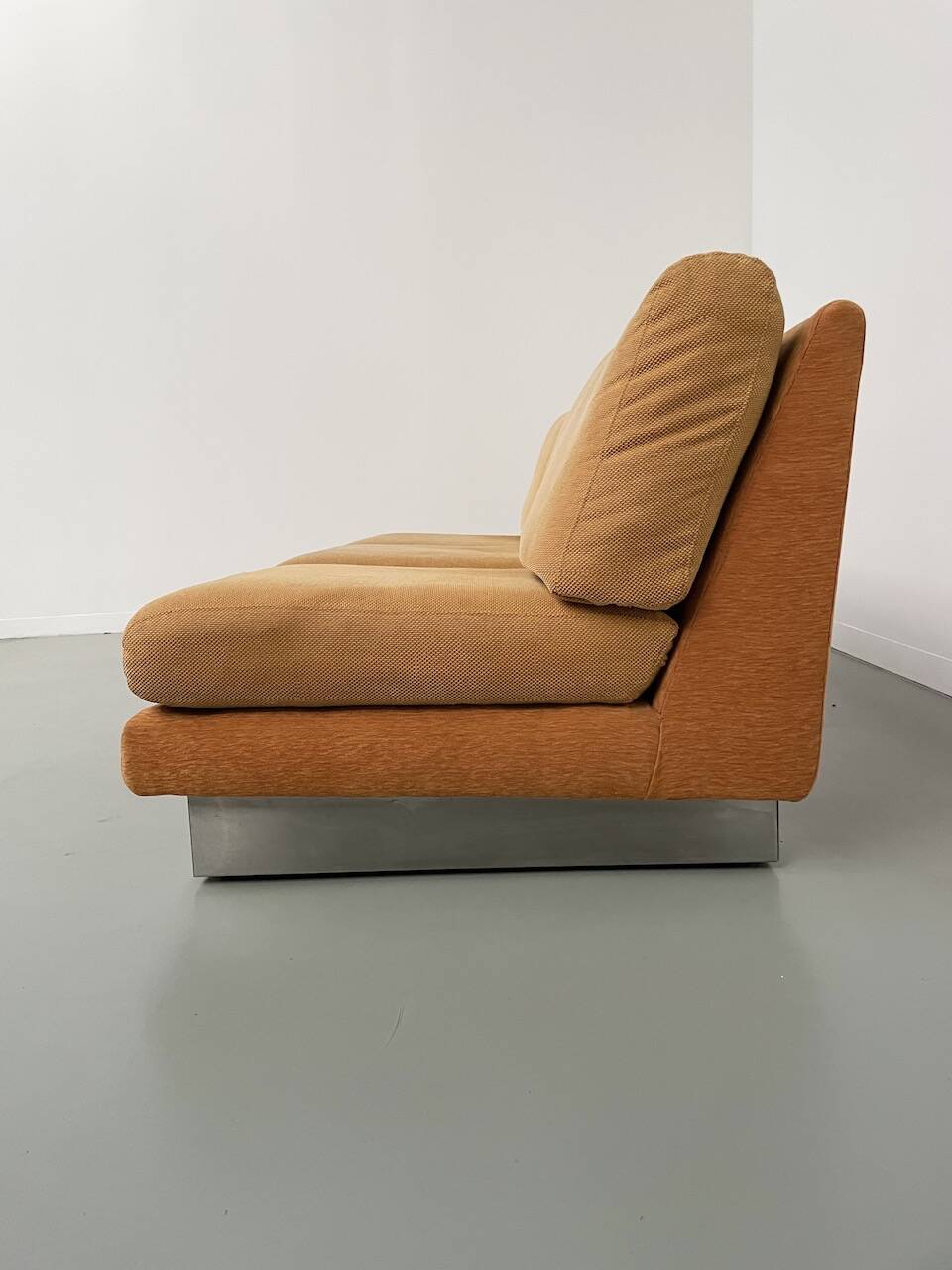 Jacques Charpentier 3-seater stainless steel sofa