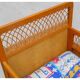 Crib wood rattan vintage 1960