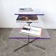 Transparent acrylic and chrome side table, 1970s design.