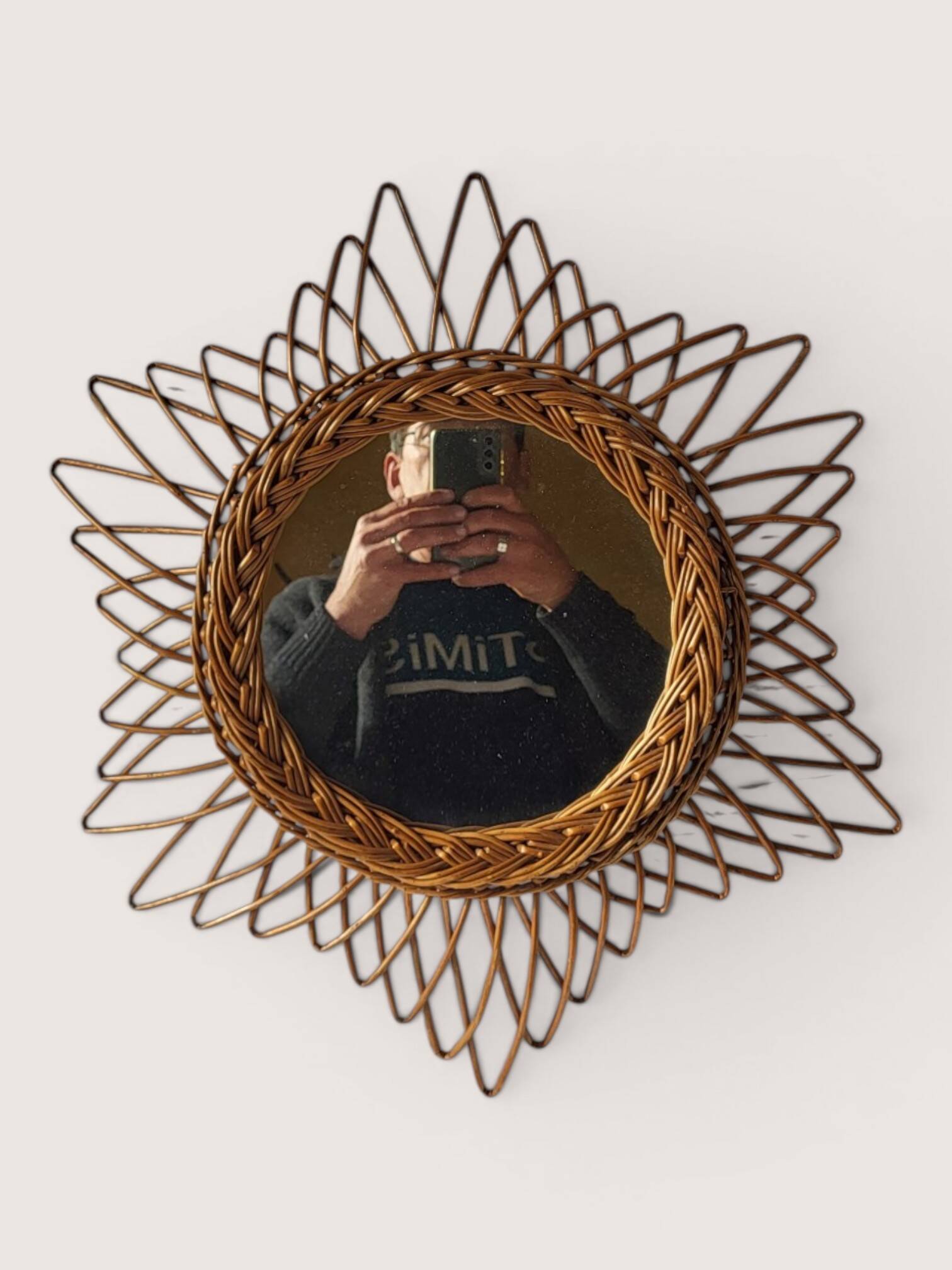 Rattan Sun Mirror