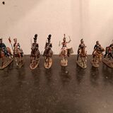 Lot de 8 cavaliers Delprado en plomb peint