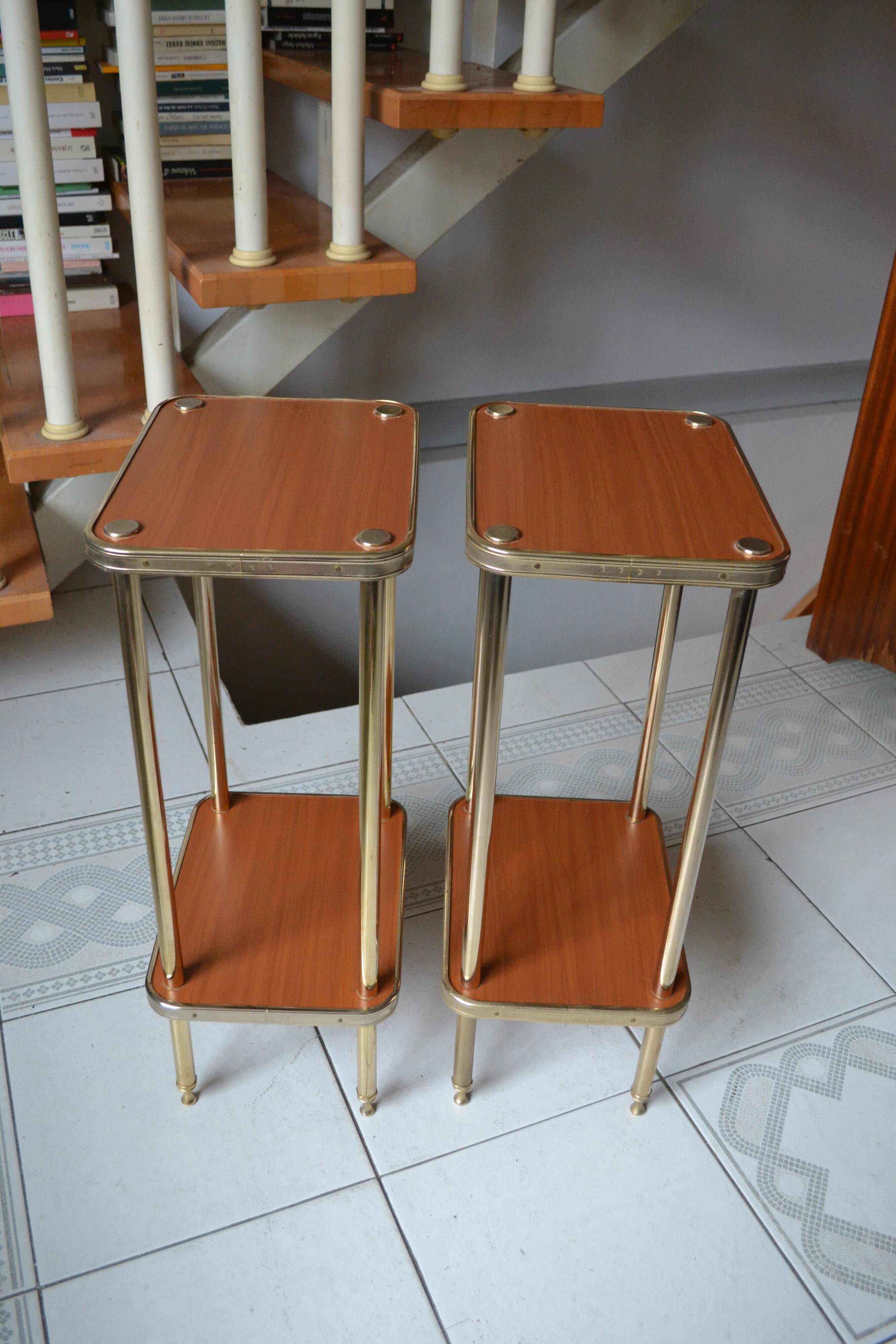 Pair of extra tables sofa tips Richard Creation 50s