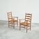 Ensemble de 2 fauteuils en chêne et osier, milieu du XXe siècle
