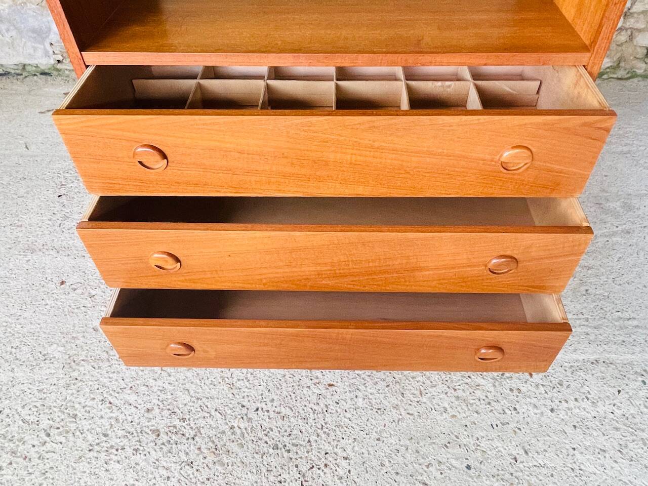 Vintage teak wall unit, circa 1960's