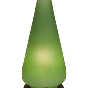 Lampe "cone" en verre dépoli vert, France c. 1990
