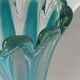 Vintage blue blown glass vase