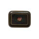 Black toleware painted metal serving tray 19th century