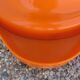 "Selup" orange plastic stool, pure 1970s design, France.
