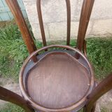 Set of 4 curved wooden bistro chairs