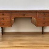 19th century Louis Philippe bureau plat in solid gilded oak