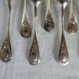 12 Silver-plated metal teaspoons 18 grs, Uniplat model