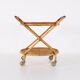 Italian bamboo and leather serving table 1960