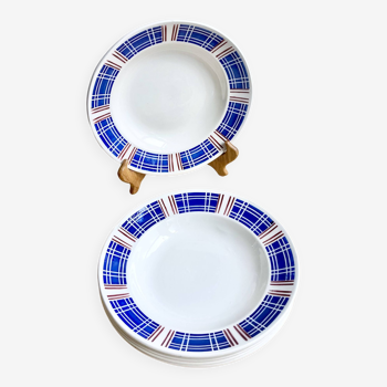 Assiettes terre de fer Art Deco Badonviller