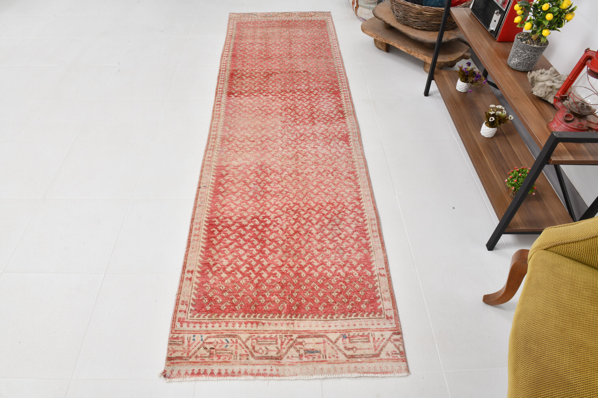 3x10 pale red persian runner rug,82x286cm