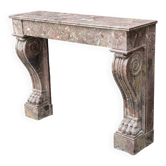 Cheminée Charles X en marbre de Waulsort, XIXème siècle