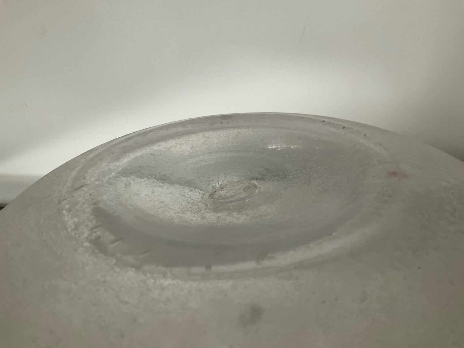 Trio of vintage Biot vases in bubbled glass paste