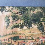 A.Cordeau "Promenade autour du lac" aquarelle