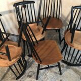 Set of 8 Scandinavian vintage Tapiovaara chairs