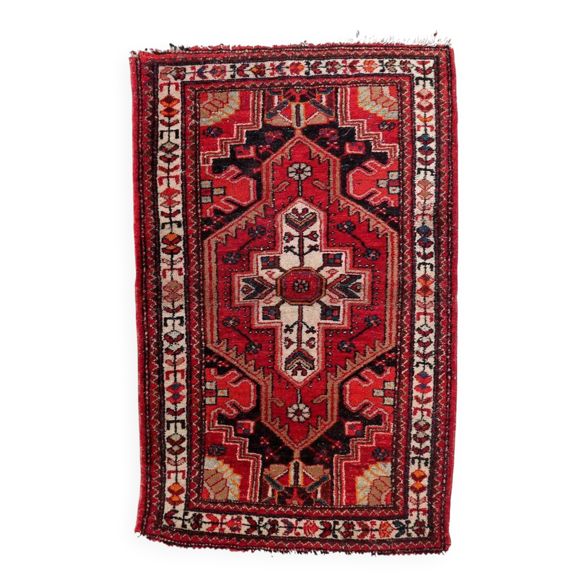 Antique 1920s Persian Hamadan rug 77cm x 121cm