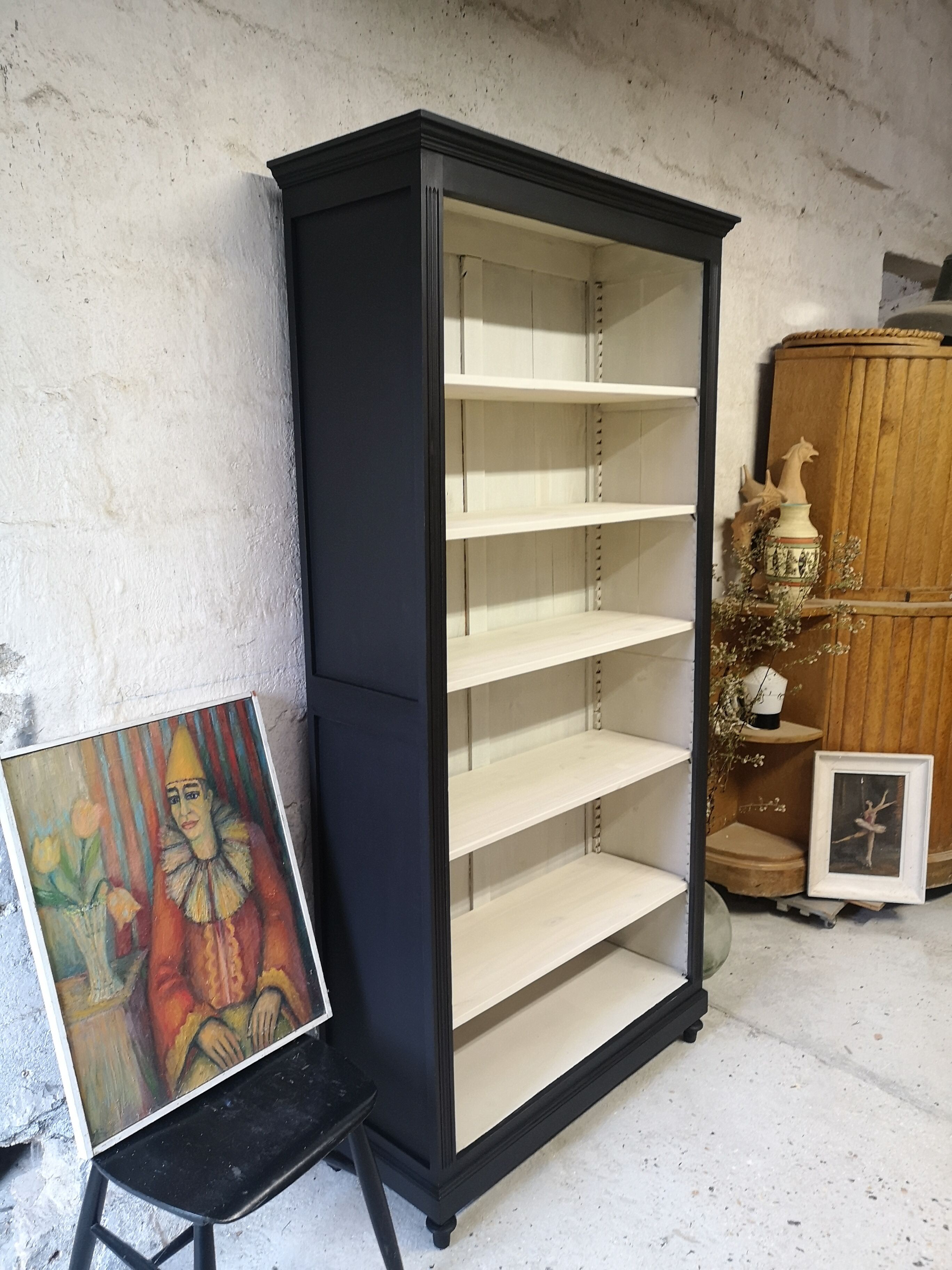 Library patina shabby gustavien cabinet of ancient curiosity
