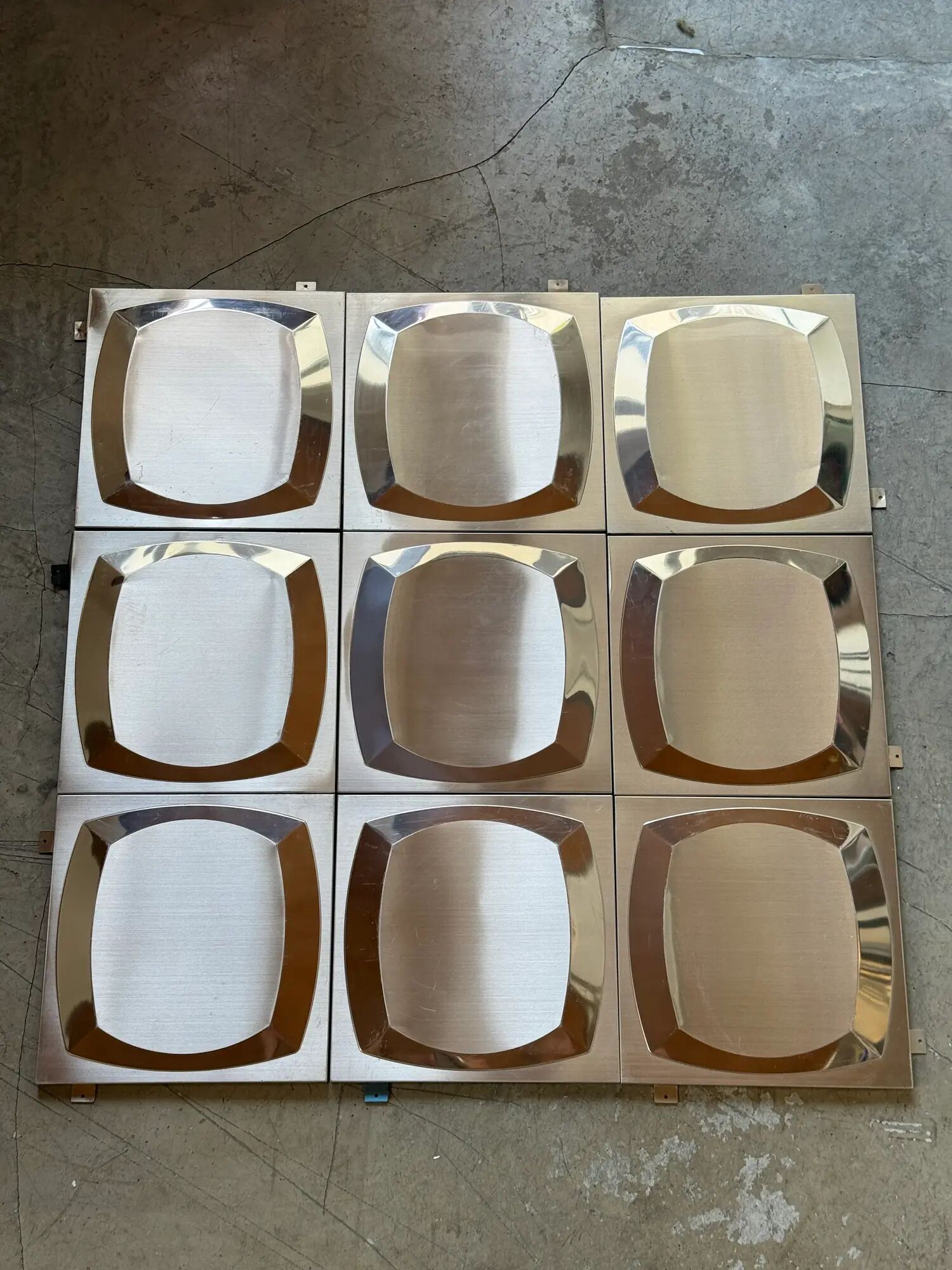 Set of 10 Space Age wall panels, 1970s