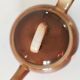 Small graphic selfish teapot in gradient brown – 70s