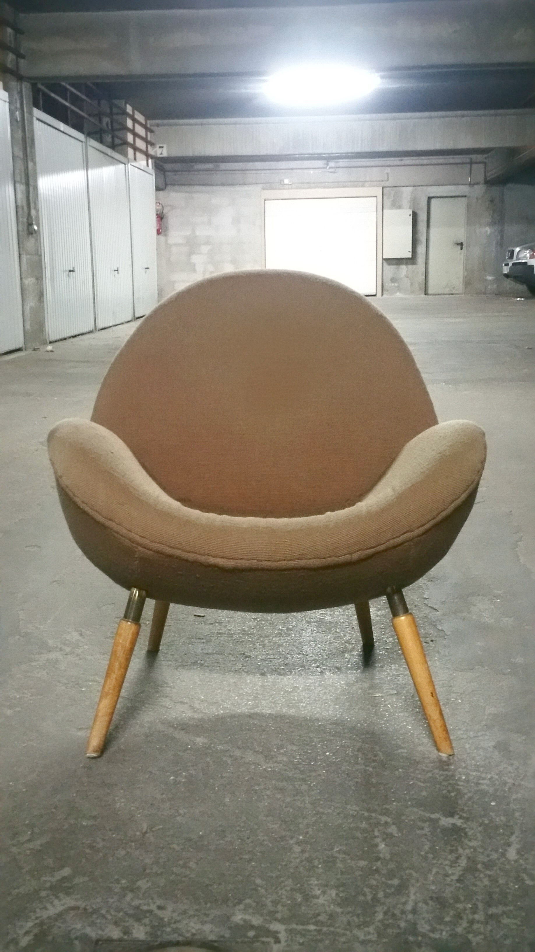 Chair Organic egg of Fritz Neth in the 1950s to Correcta