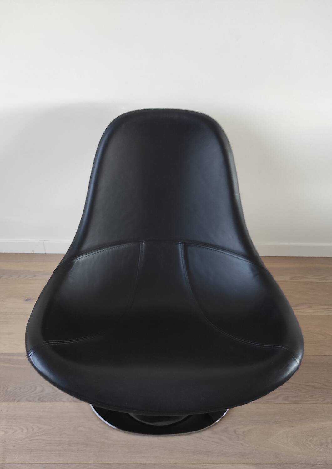 Pair of Tirup Ikea leather armchairs